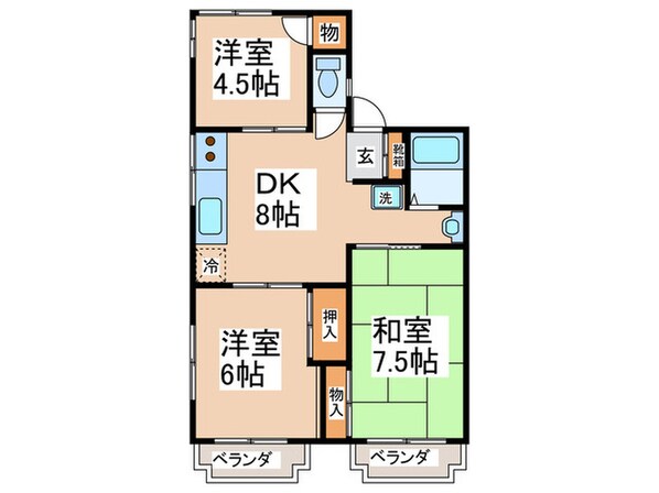 シティハイムスミレの物件間取画像